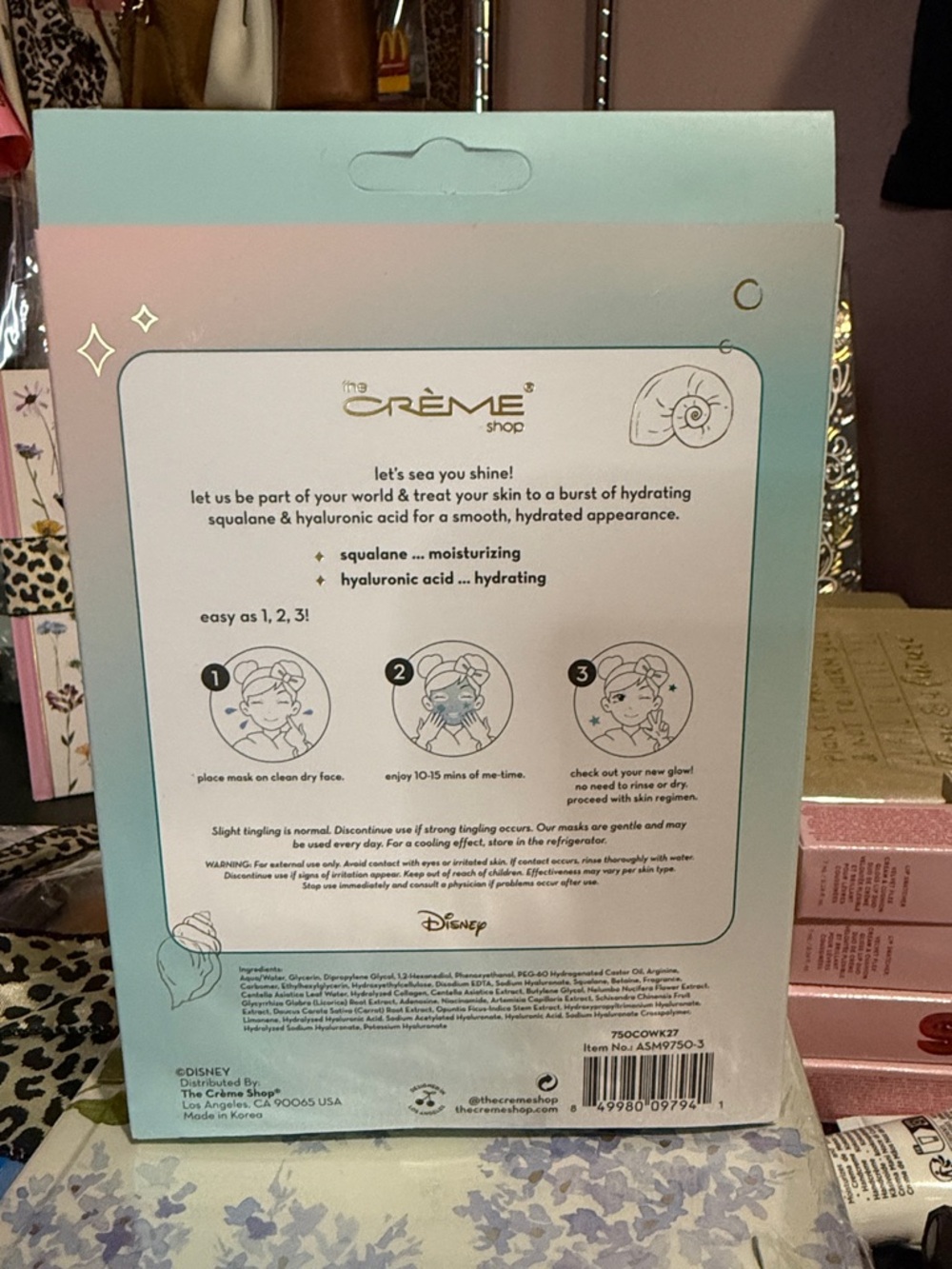 The Creme Shop x Disney Ariel Sea Burst Hydration “listing is a case pack of 6” - Picture 2 of 4